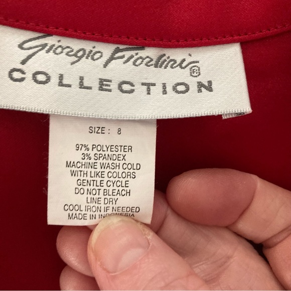 Giorgio Fiorlini red long jacket size 8 - Picture 9 of 10